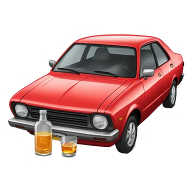 red toyota corolla and vodka sticker