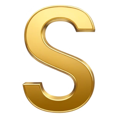 The letter S ￼ sticker