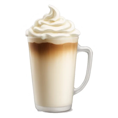 cold coffee with whipped cream sticker