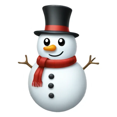 full body christmas hat snowman sticker