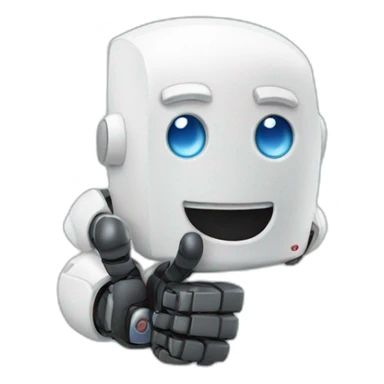 robot thumb up sticker