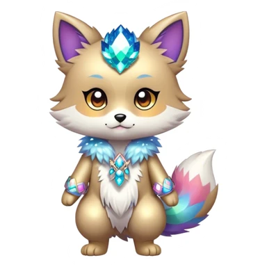  High quality Cute Cool Kawaii edgy Pretty Chibi Fur-Sona Shiny Colorful Sparkly Fakemon Full Body sticker