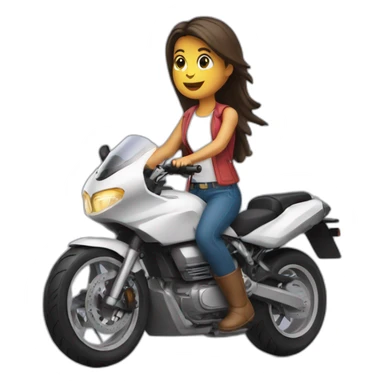 mulher andando de moto entregadora sticker
