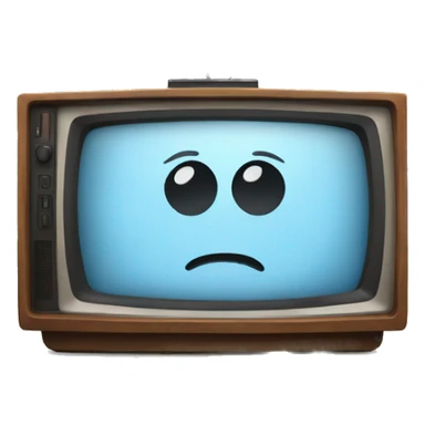 an open television sticker