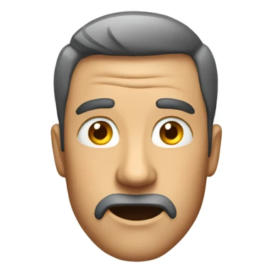 man amazed by reflexion sticker