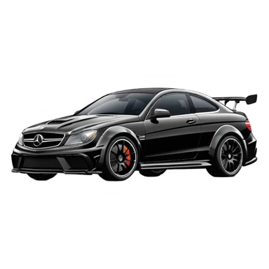 C63 amg black séries noir  sticker
