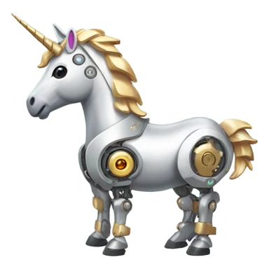 Unicorn with bots  sticker