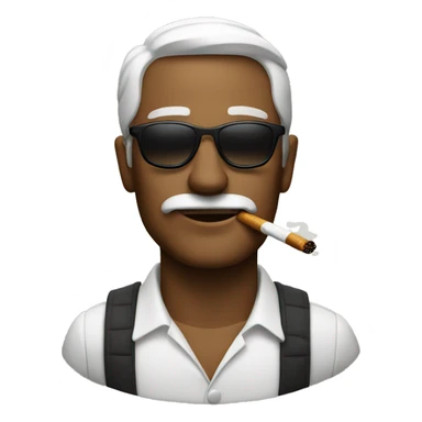 man with sunglasses smoking sticker