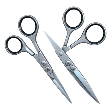 Two pairs of scissors cutting eachother  sticker