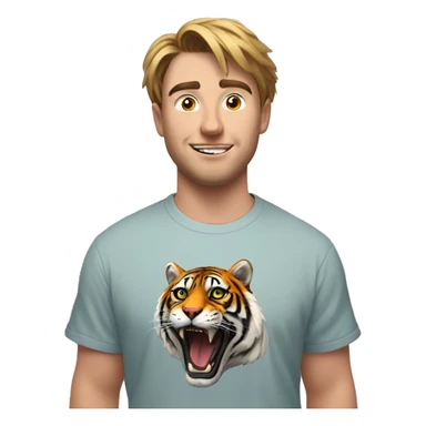 mrbeast avec un tigre sticker