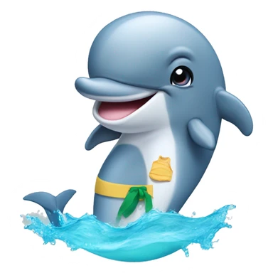 dolphin with swimwear sticker