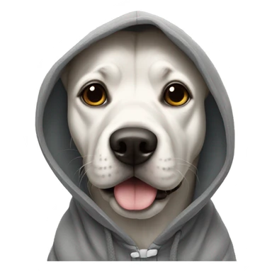 dog wearing hoody sticker