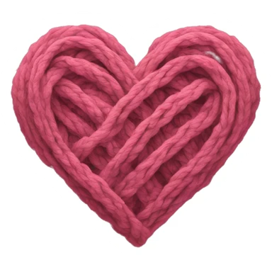 Cable knit heart sticker