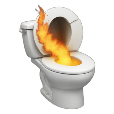 exploding fire toilet sticker