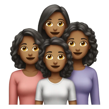 Two older sisters with two younger sisters sticker