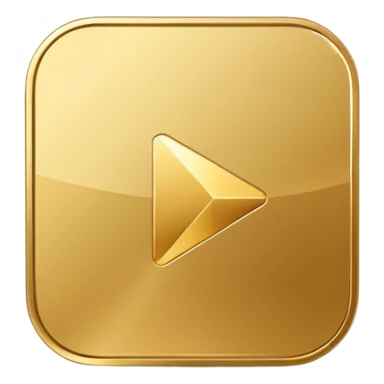 modern youtube golden play button logo sticker