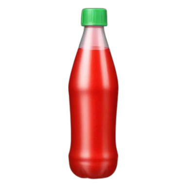 Bouteille en plastique rouge  sticker