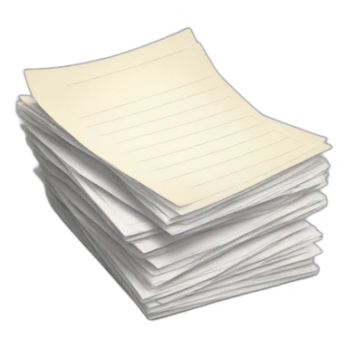 stack of student papers sticker