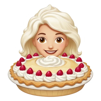 Female pie fight sticker