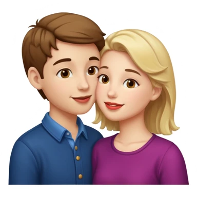 Boy and girl making out sticker