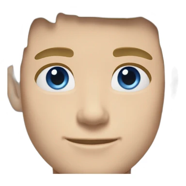 Man, 21 years old, darkblonde hair, left ear piercing, wearing AirPods in ears, blue eyes. sticker
