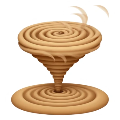 A dust devil swirling lightly in a small circular motion. sticker