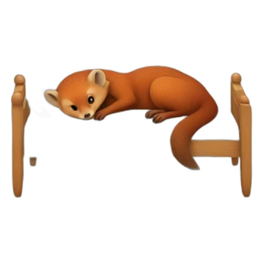 red mongoose in bed sticker