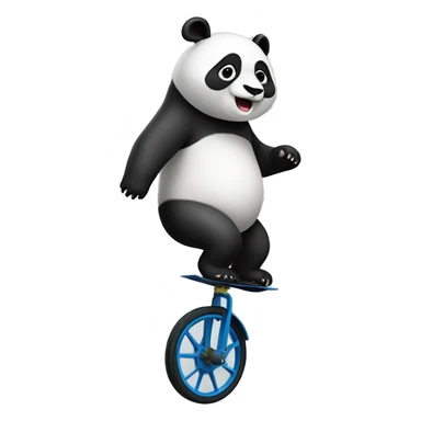 panda on a unicycle sticker