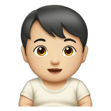 a picture of asian baby sticker