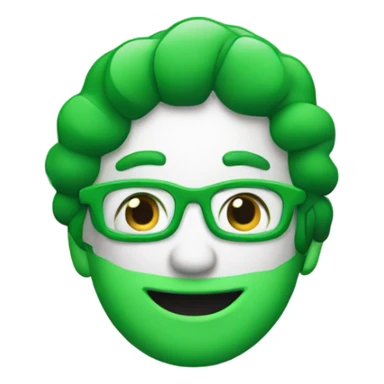 Create an emoji of a blanks green scalloped badge sticker