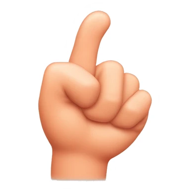 A thumb that is in a peach sticker