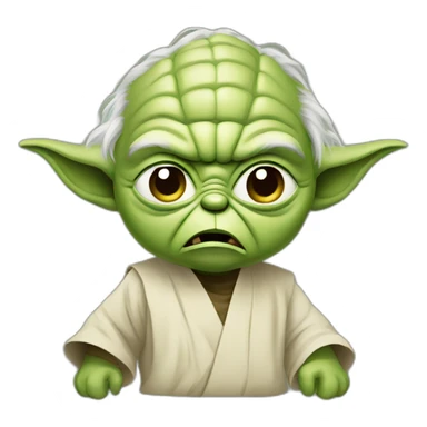 angry yoda sticker