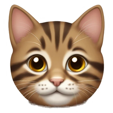 Cute Brown tabby kitten face sticker