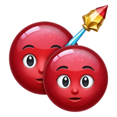 Glitter Raio vermelho sticker