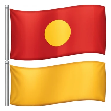 a flat flag that is split down the middle of half the polish flag and half the macedonian flag sticker