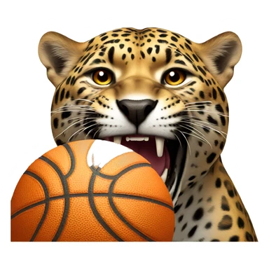 Jaguar with basketball  sticker