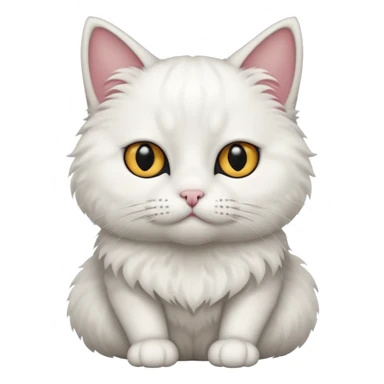 white cat black eyes sticker