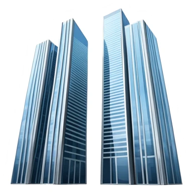 two tall skyscrapers side by side sticker