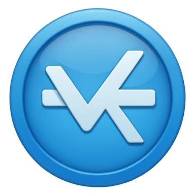 A check mark in a completely blue circle like a max sticker