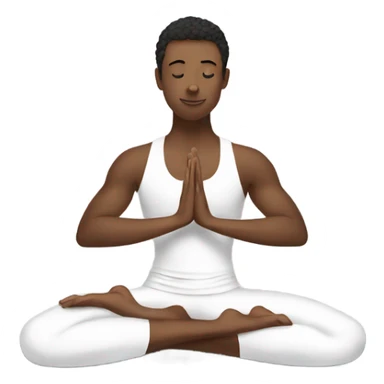 White yoga mat sticker