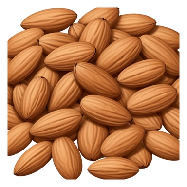 A small pile of almonds sticker