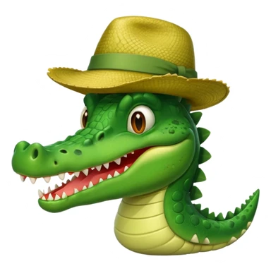 crocodile in hats sticker