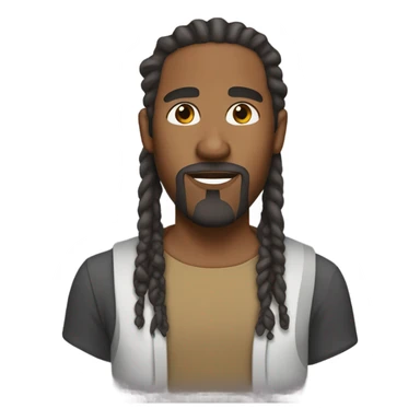 Brown man with goatee and dreads  sticker