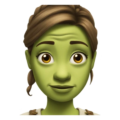 Fiona from shrek making an awful face of dread and despair sticker