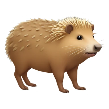 a mixture of a hedgehog and a capybara sticker