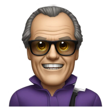jack nicholson with knife sticker