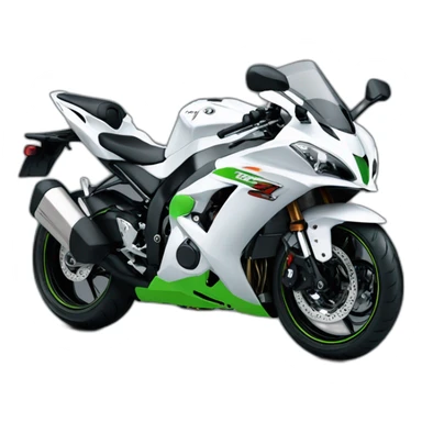 wHITE KAWASAKI ZX 10 R sticker