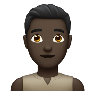 persono with black hair and slite dark skin sticker