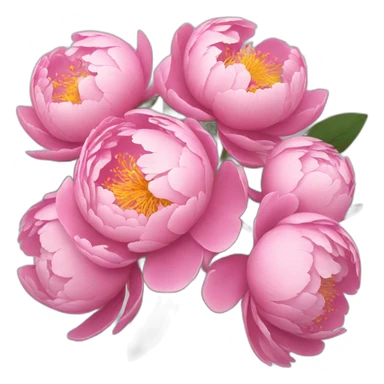 a bouquet of peonies sticker