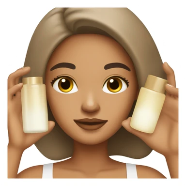 lightskin women doing her skincare sticker